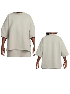 Nike Sportswear Air Jaquard Oversized Shirt Stucco FN2163-053 Men’s Size 2XL